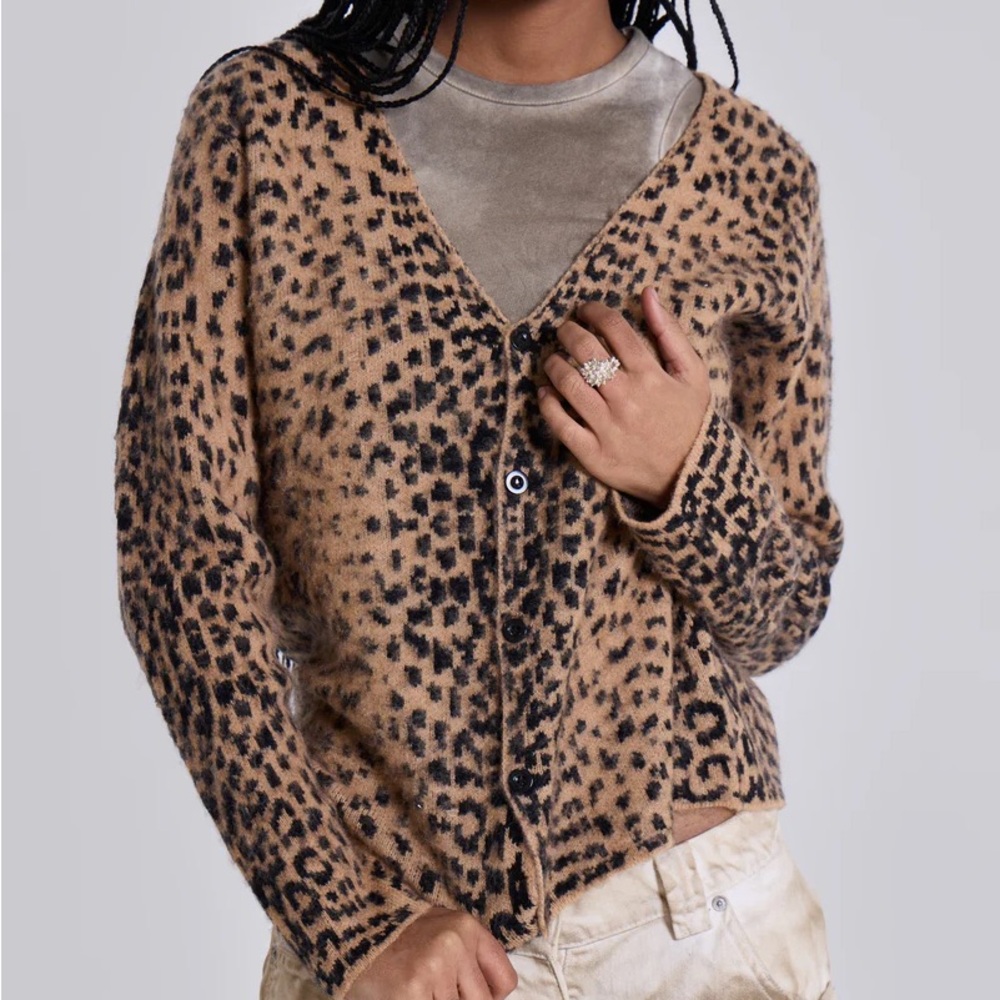 Jaded London Chuck Leopard Cardigan